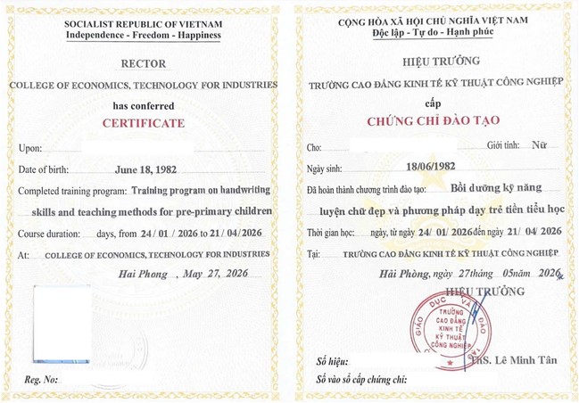 Chứng Chỉ Luyện Chữ Đẹp Và Phương Pháp Dạy Tiền Tiểu Học Online