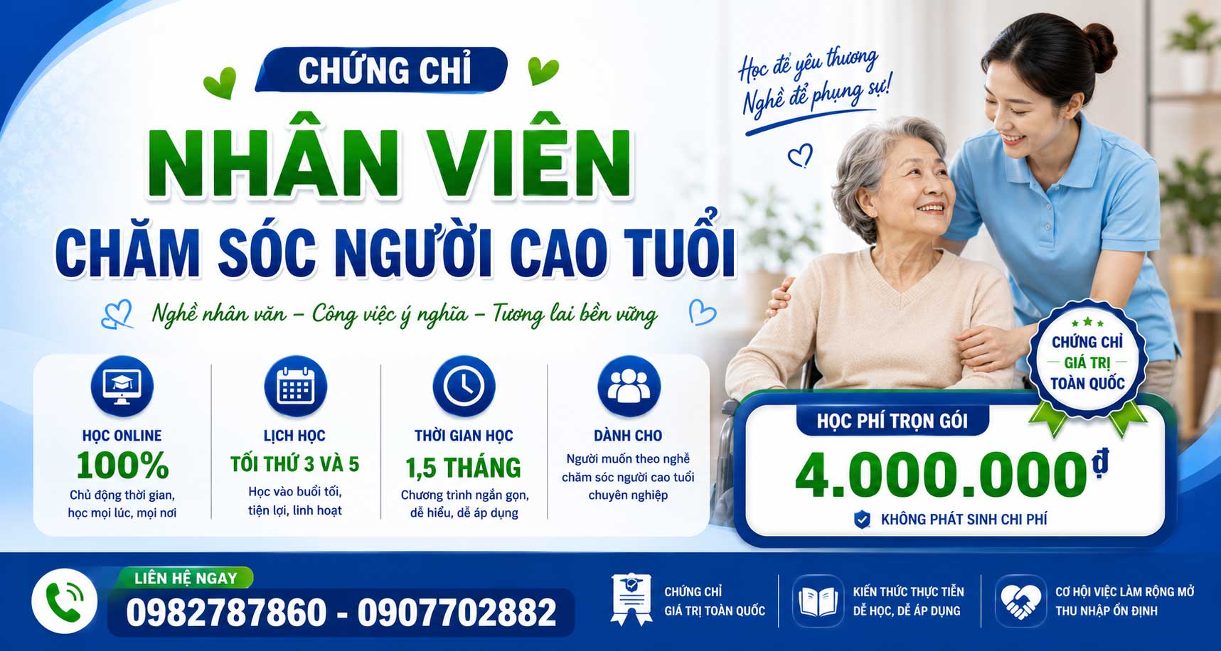 Khoá học chăm sóc người cao tuổi