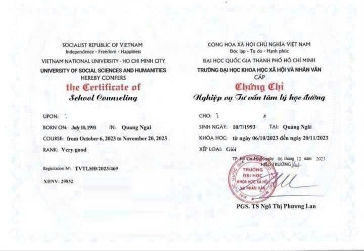 Khóa Học Cấp Chứng Chỉ Nghiệp Vụ Tư Vấn Tâm Lý Học Đường Online 2026 4 Khoá học tư vấn tâm lý học đường 2026
