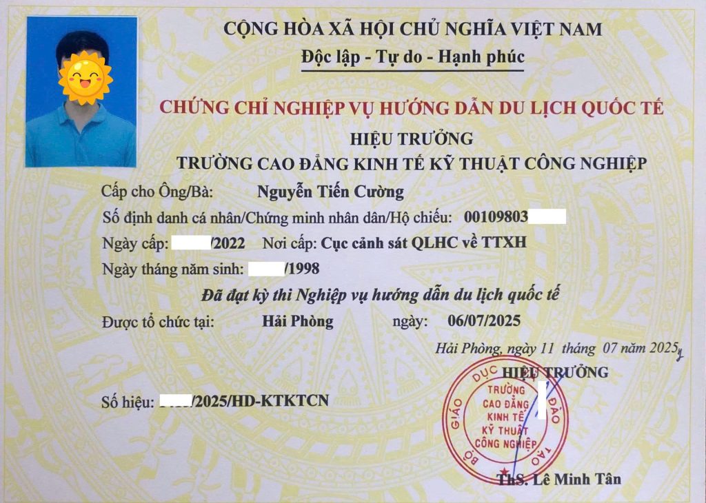 Chứng chỉ hướng dẫn viên du lịch 5 Chứng chỉ hướng dẫn viên du lịch quốc tế