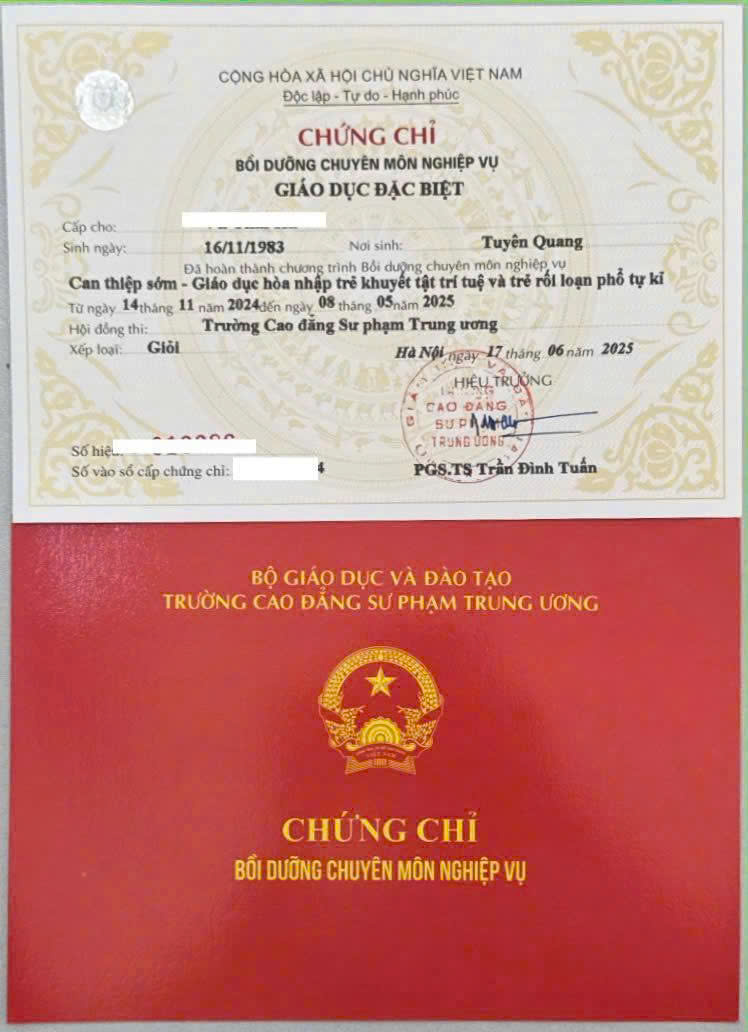 Khoá học cấp chứng chỉ giáo dục đặc biệt Online, can thiệp sớm, giáo dục hòa nhập cho trẻ 2026