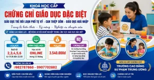 Khoá học cấp chứng chỉ giáo dục đặc biệt Online, can thiệp sớm, giáo dục hòa nhập cho trẻ 2026