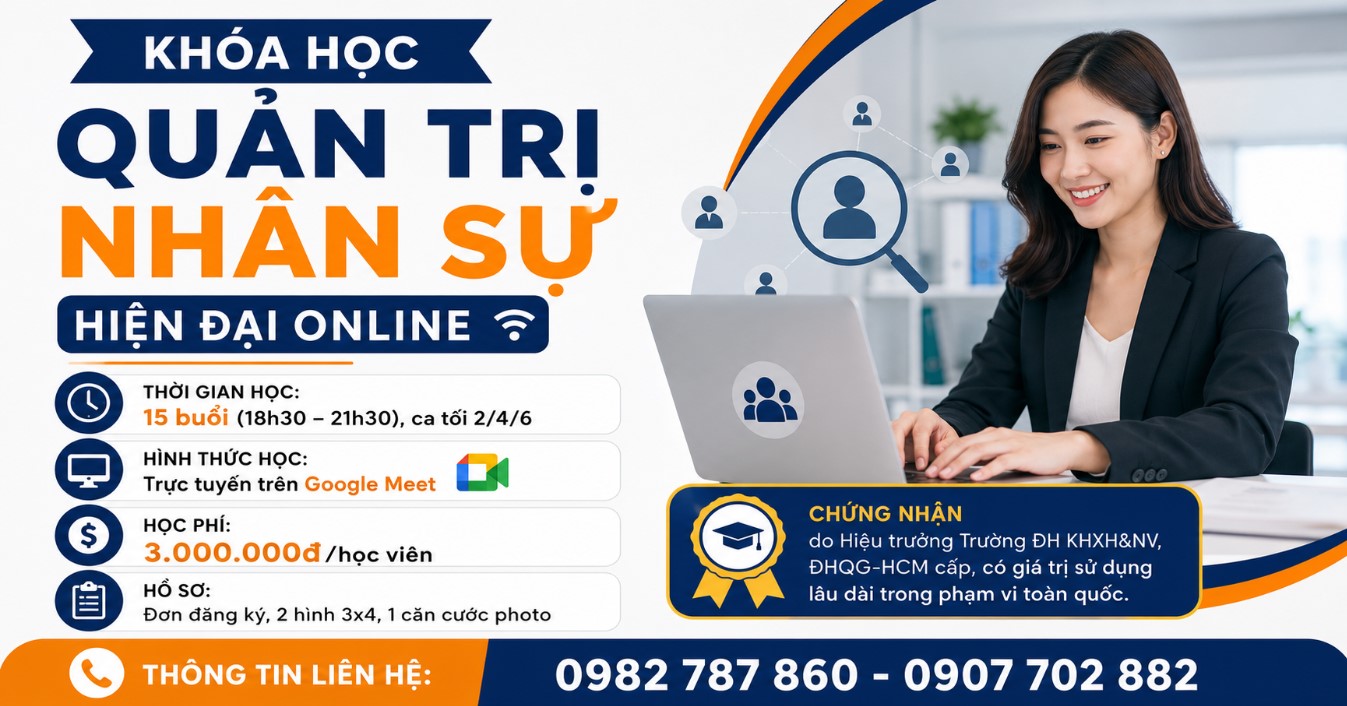 Khoá học quản trị nhân sự hiện đại Online 2026 1 Khoá học quản trị nhân sự hiện đại 2026