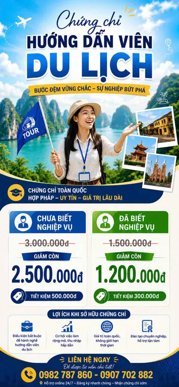 Chứng chỉ hướng dẫn viên du lịch 2 chứng chỉ hướng dẫn viên du lịch 1
