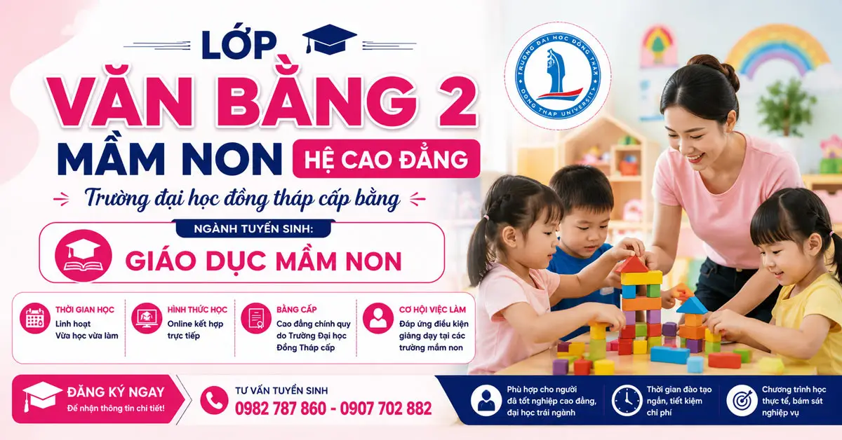 Văn Bằng 2 Mầm Non Hệ Cao Đẳng