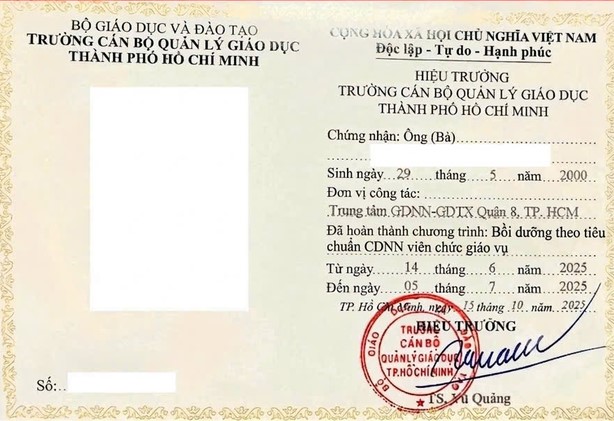 Chứng chỉ chuẩn chức danh nghề nghiệp viên chức giáo vụ 6 Chứng chỉ chuẩn chức danh nghề nghiệp viên chức giáo vụ