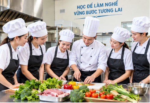 Khai giảng lớp nấu ăn tự chọn gia đinh, sơ cấp nấu ăn tại Hồ Chí Minh