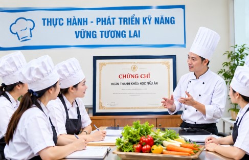 Khai giảng lớp nấu ăn tự chọn gia đinh, sơ cấp nấu ăn tại Hồ Chí Minh